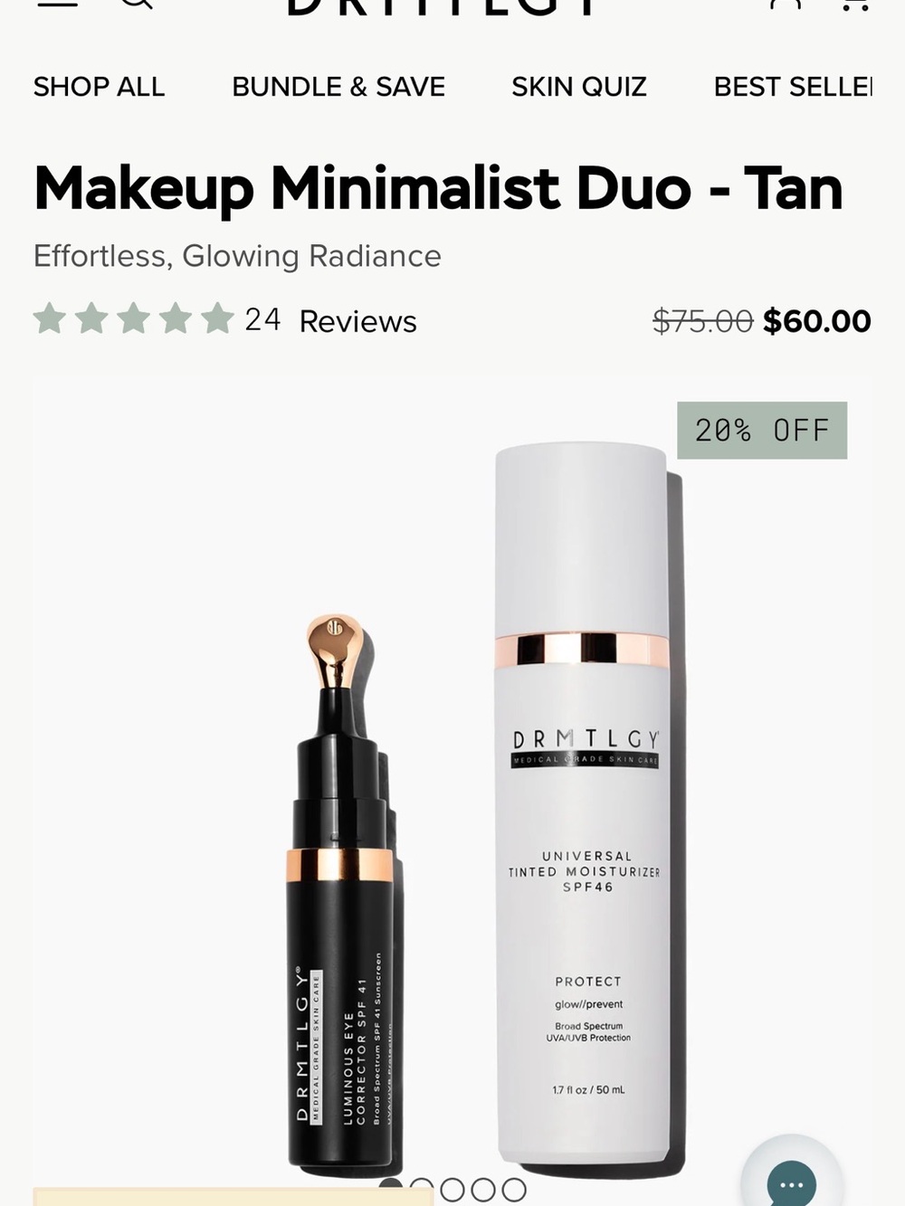 Dr.mtlgy Makeup Minimalist Duo - Tan (Black & White)
